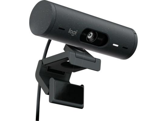 Logitech Brio 500 Full HD Webcam with Auto Light Correction, show Mode, Dual Noise Reduction Mics Streaming -Graphite